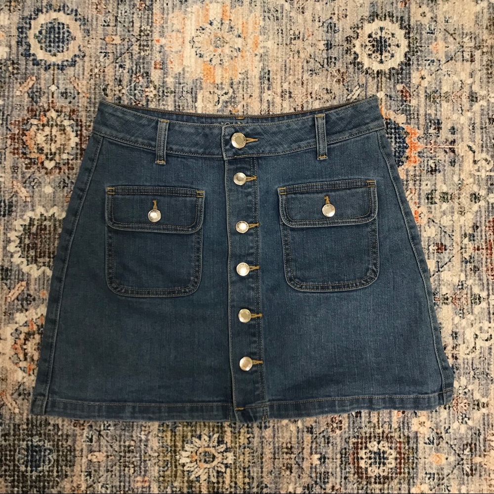 American Eagle denim a-line mini skirt